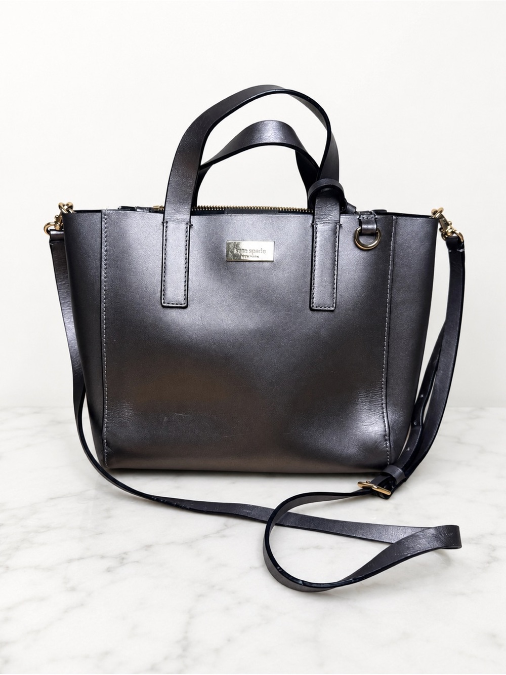 Kate Spade Metallic Structured Tote